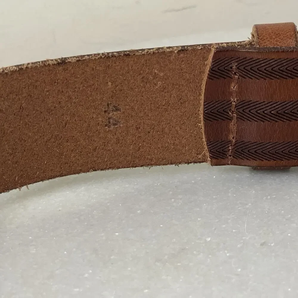 Maus & Hoffman Belt Men Genuine Leather Brown Sz 44 Designer